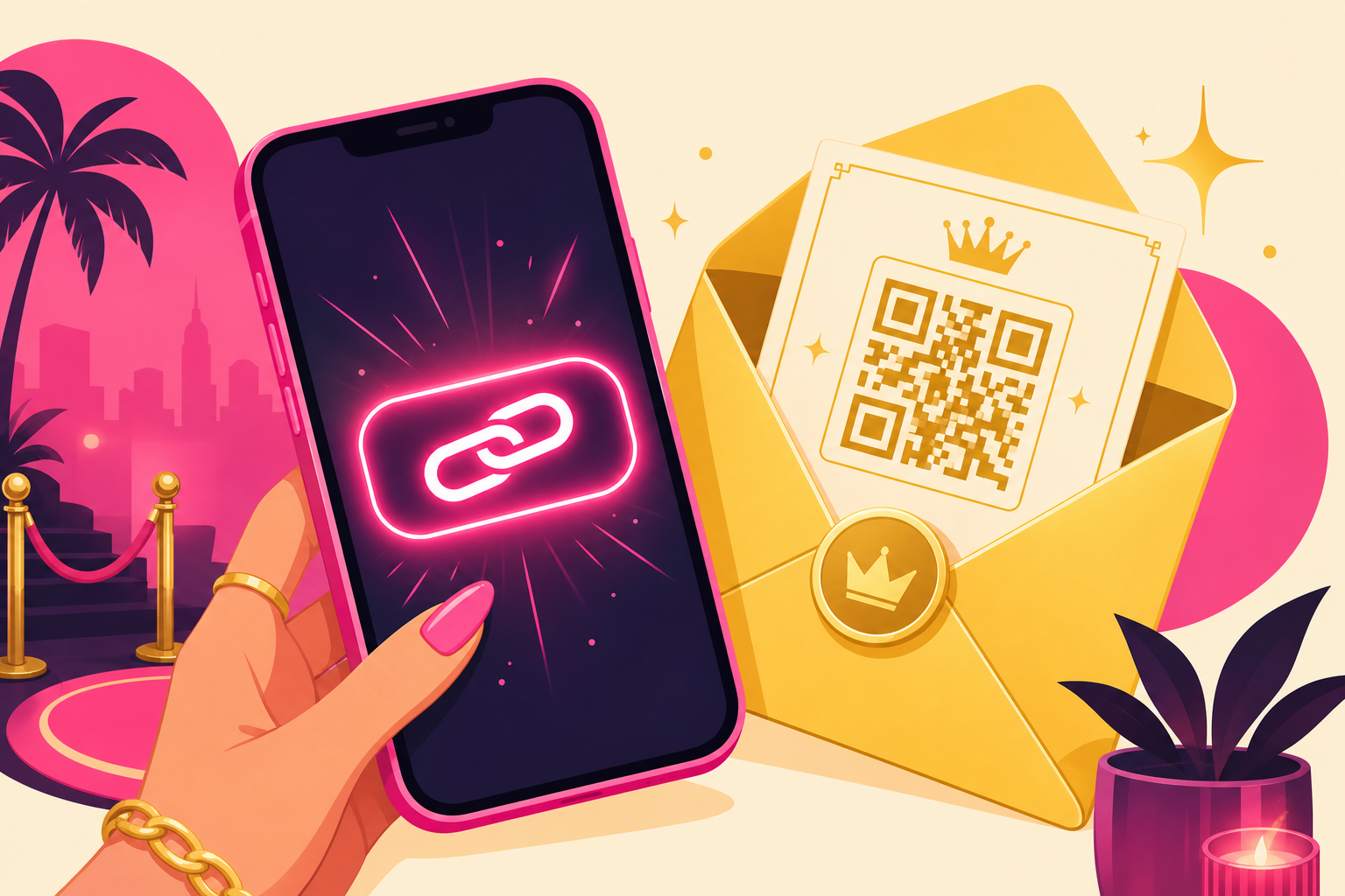 Receive a private invite link or QR code